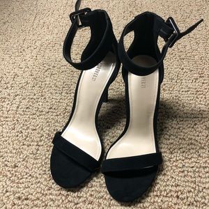 Black strappy heels